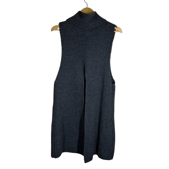 Free People Need It Now Turtleneck Sweater Womens Size S Split Back Lambswool - Picture 8 of 9